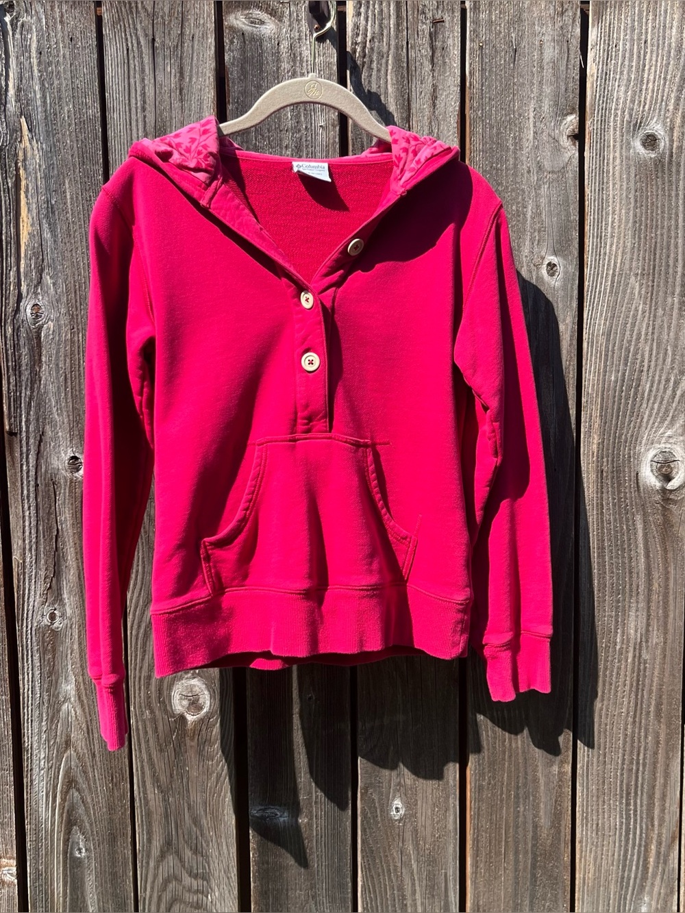 Columbia pink hoodie sweatshirt size small